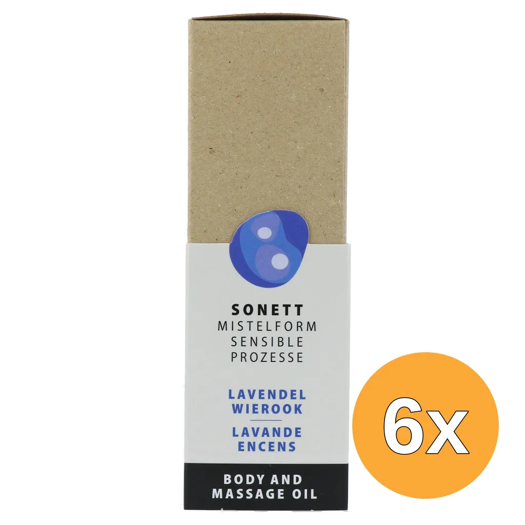 6x Sonett Mistelform Lichaams- en Massageolie Lavendel & Wierook (145 ml)