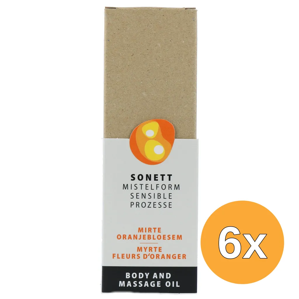 6x Sonett Mistelform Lichaams- en Massageolie Mirte & Oranjebloesem (145 ml)