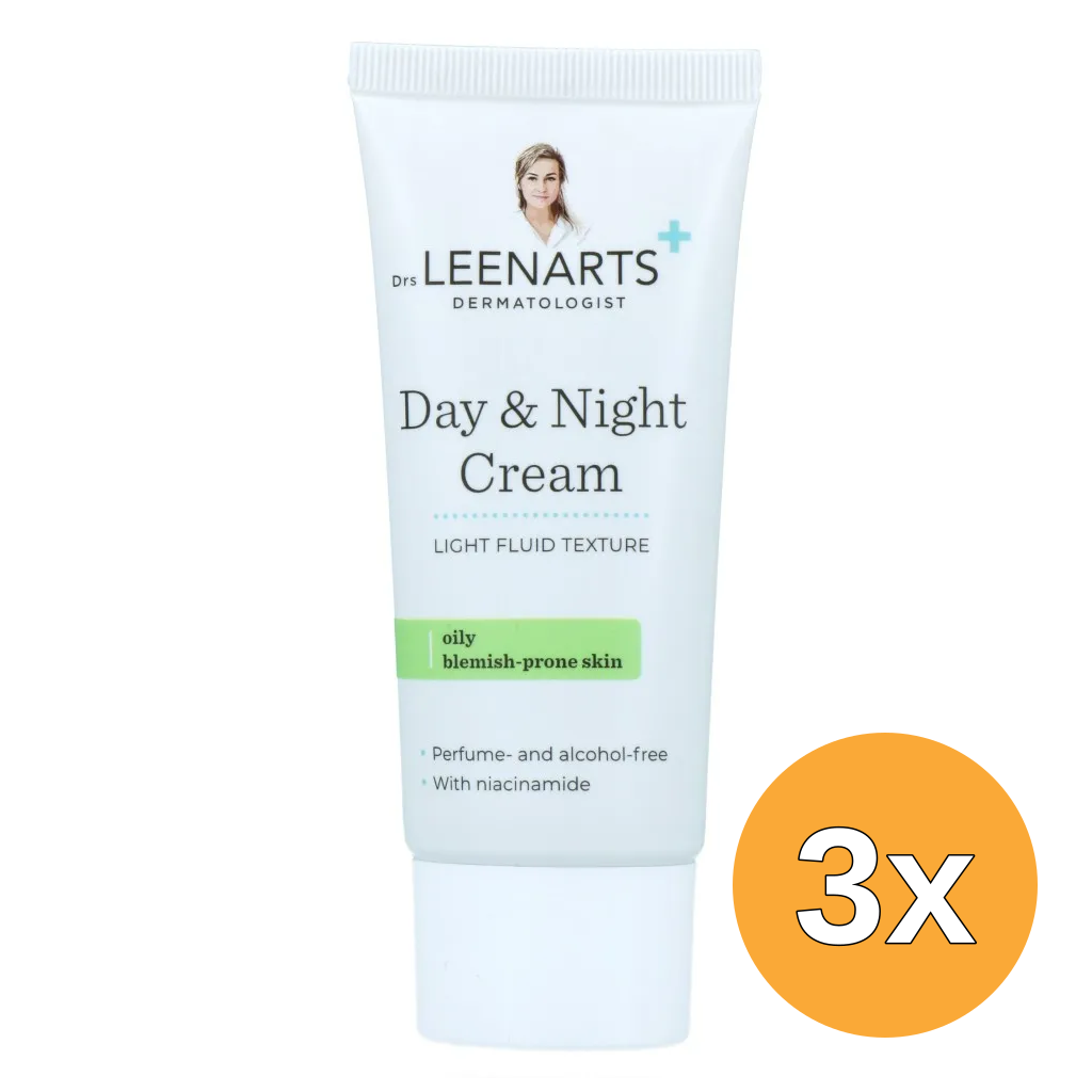 3x Drs Leenarts Dag- & Nachtcrème Vette Huid (50 ml)