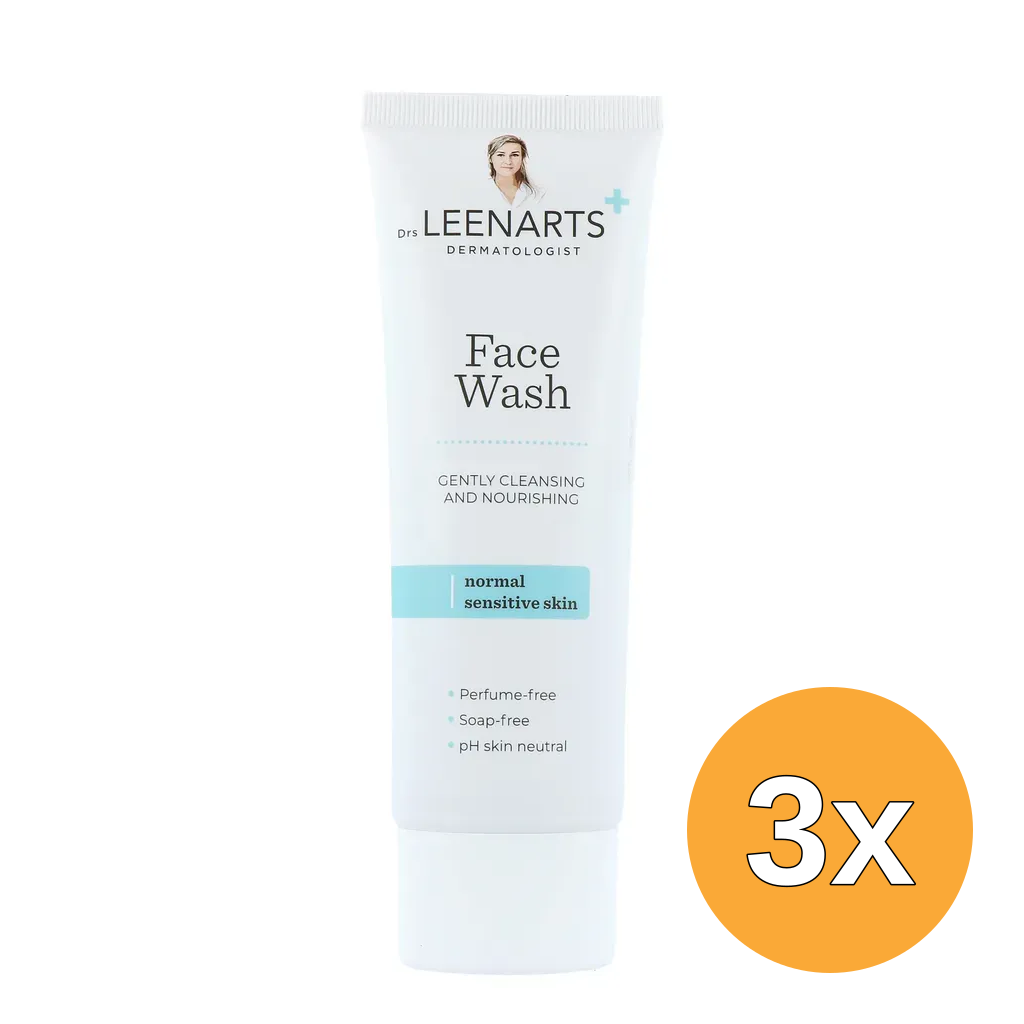 3x Drs Leenarts Facewash Normal Sensitive Skin (100 ml)