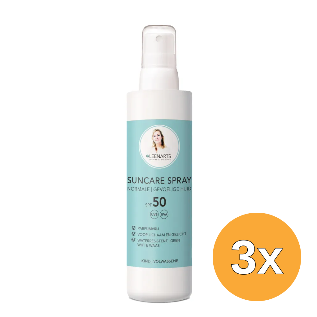 3x Drs Leenarts Sun Care SPF50 Normale Gevoelige Huid Parfumvrij Spray (200 ml)