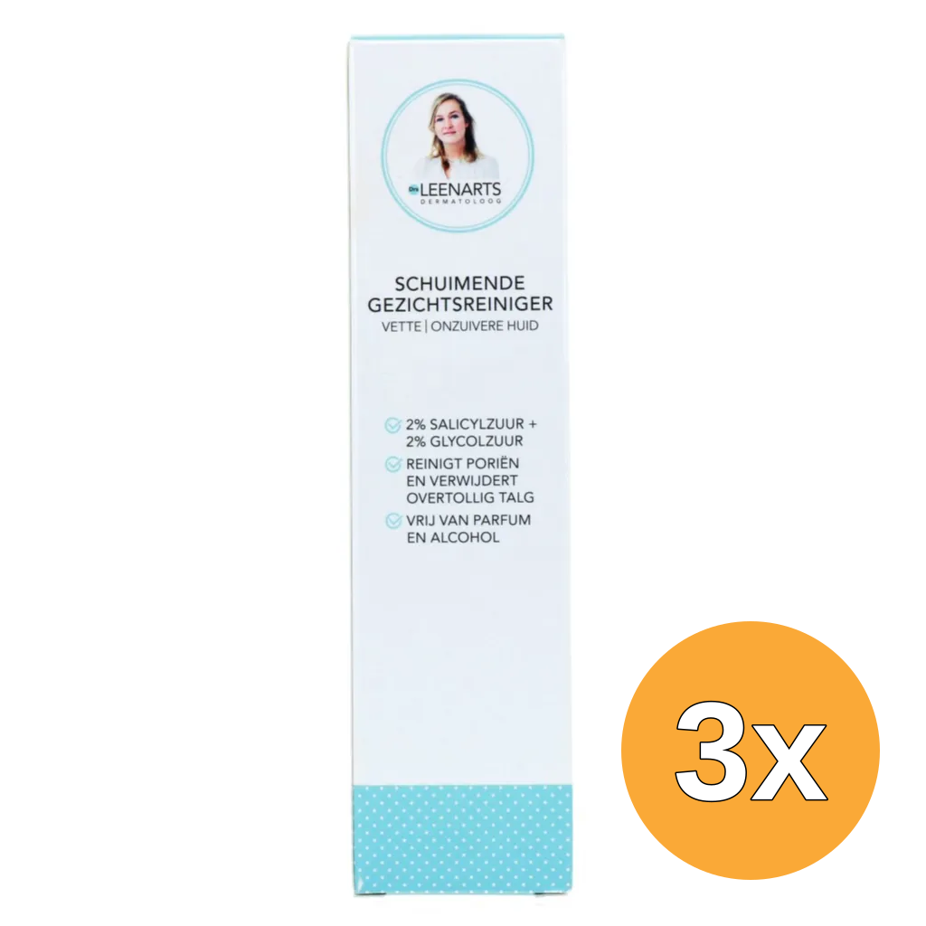 3x Drs Leenarts Schuimende Gezichtsreiniger Vette Huid (100 ml)