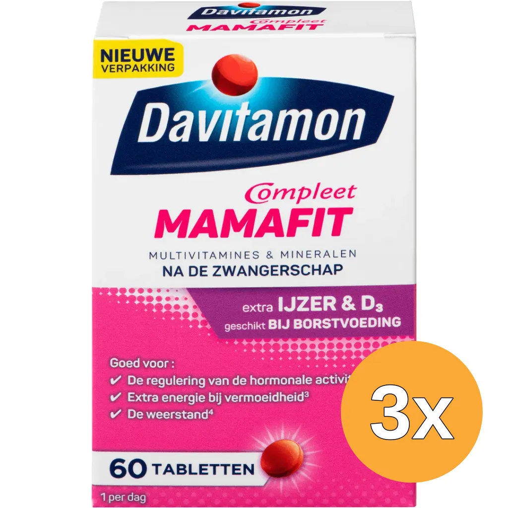 3x Davitamon Mama fit (60 tabletten)