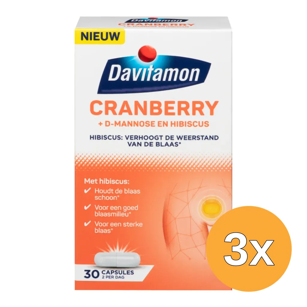 3x Davitamon Cranberry (30 capsules)