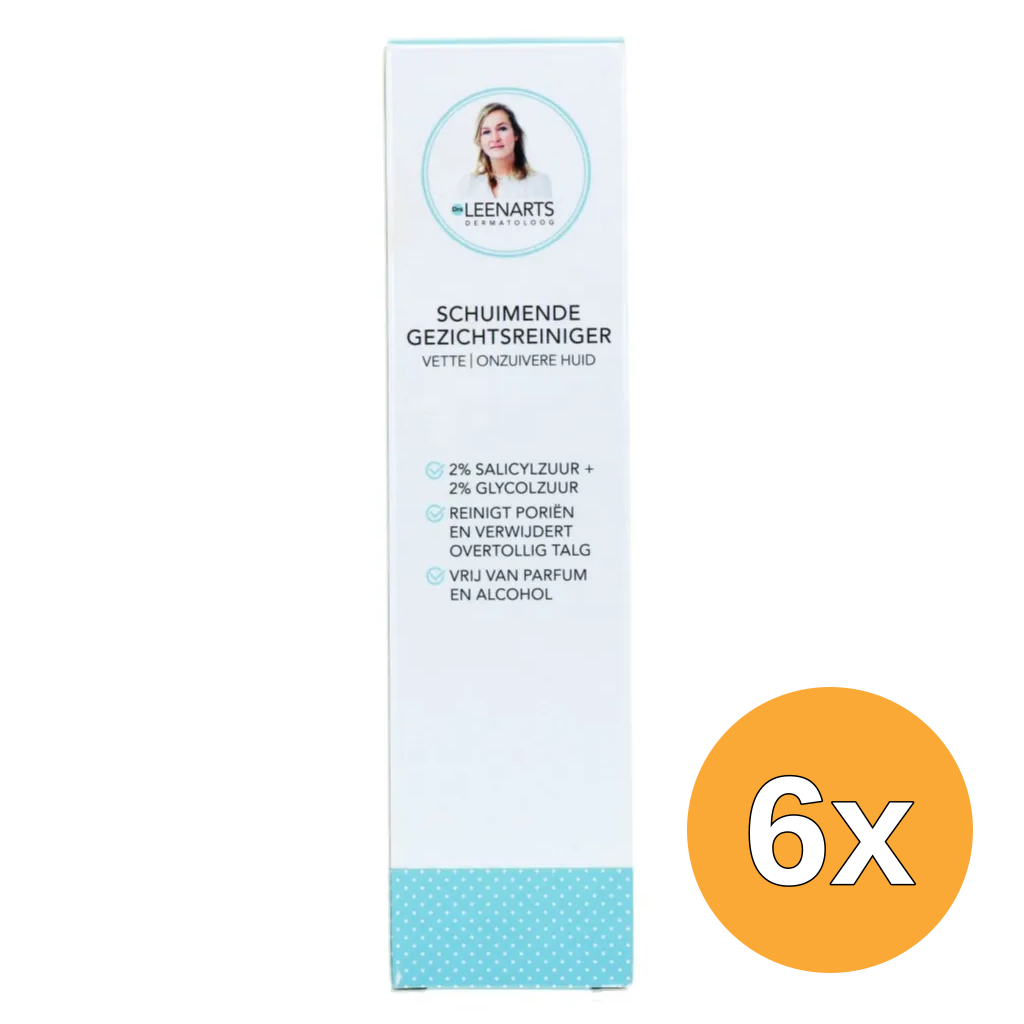 6x Drs Leenarts Schuimende Gezichtsreiniger Vette Huid (100 ml)