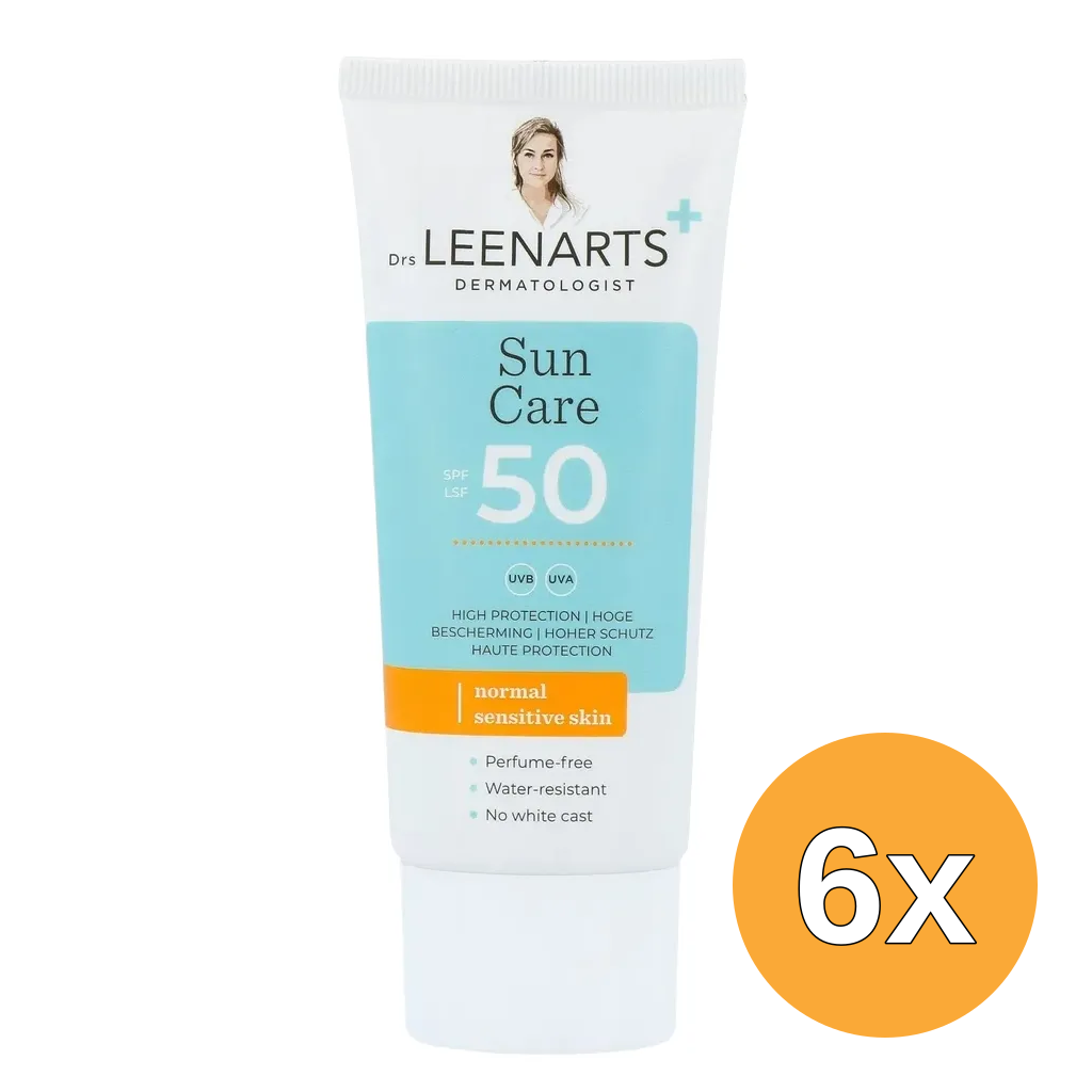6x Drs Leenarts Sun Care SPF50 Normale Gevoelige Huid Parfumvrij (50 ml)