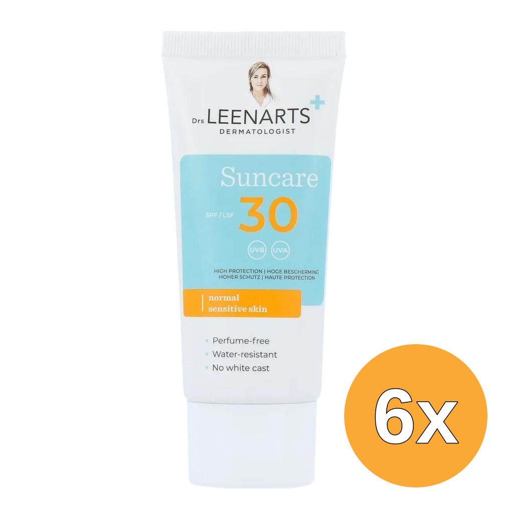 6x Drs Leenarts Sun Care SPF30 Normale Gevoelige Huid Parfumvrij (50 ml)