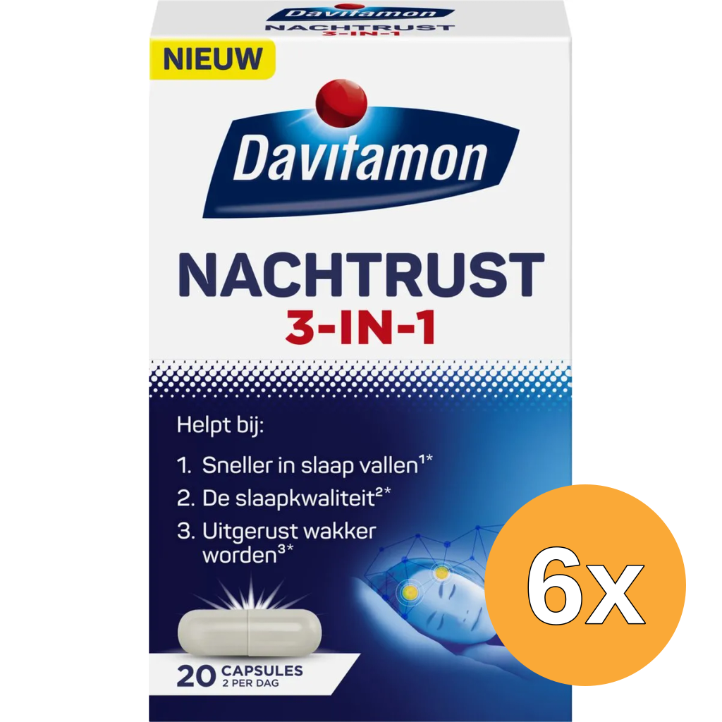 6x Davitamon Nachtrust 3-In-1 (20 capsules)