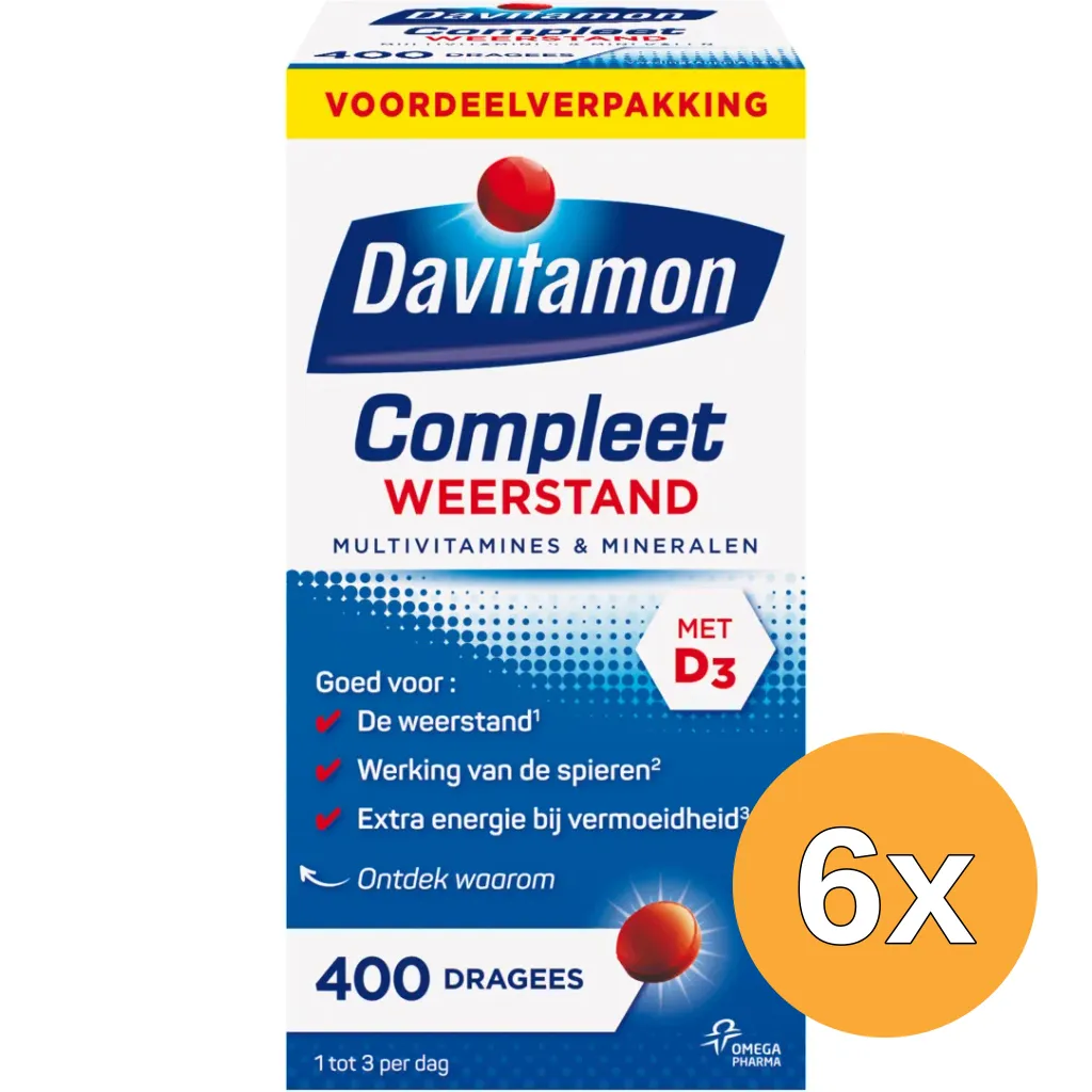 6x Davitamon Compleet weerstand (400 dragees)