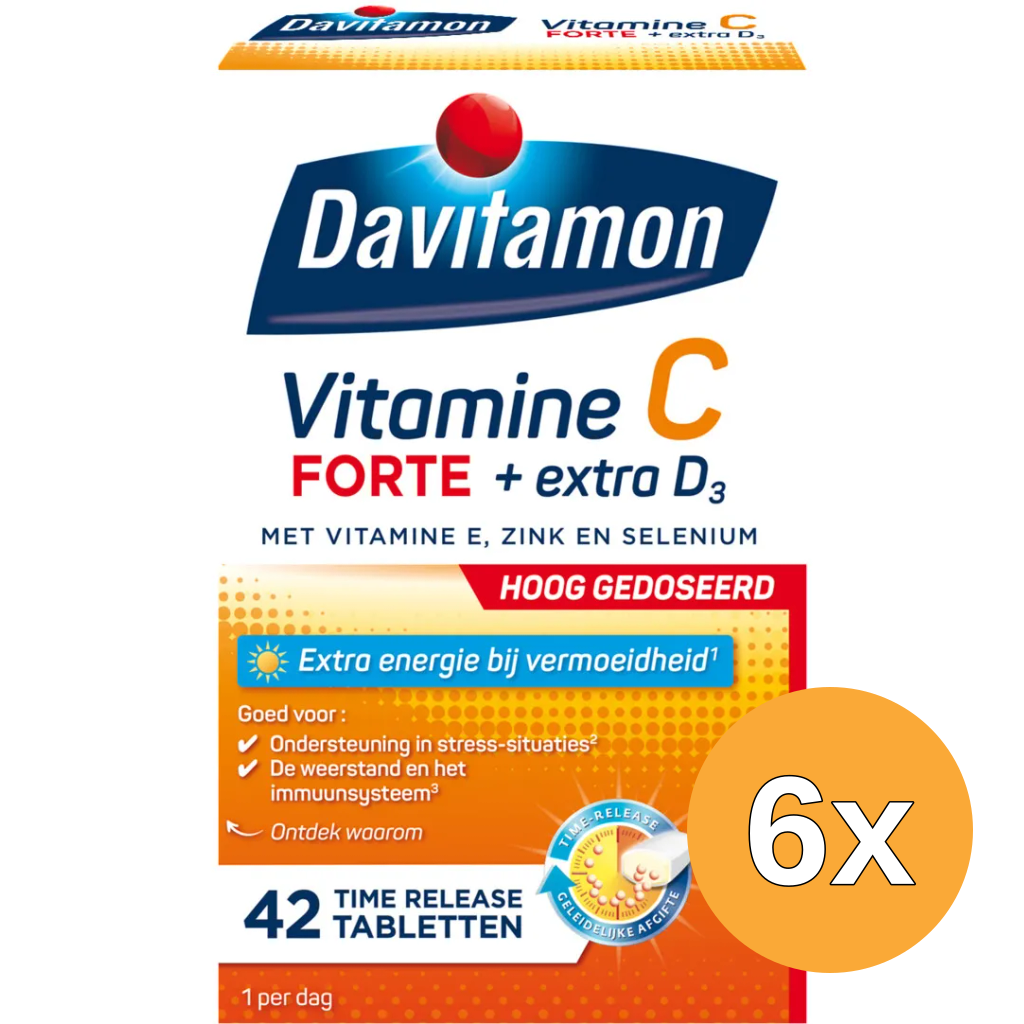 6x Davitamon C time-release (42 tabletten)