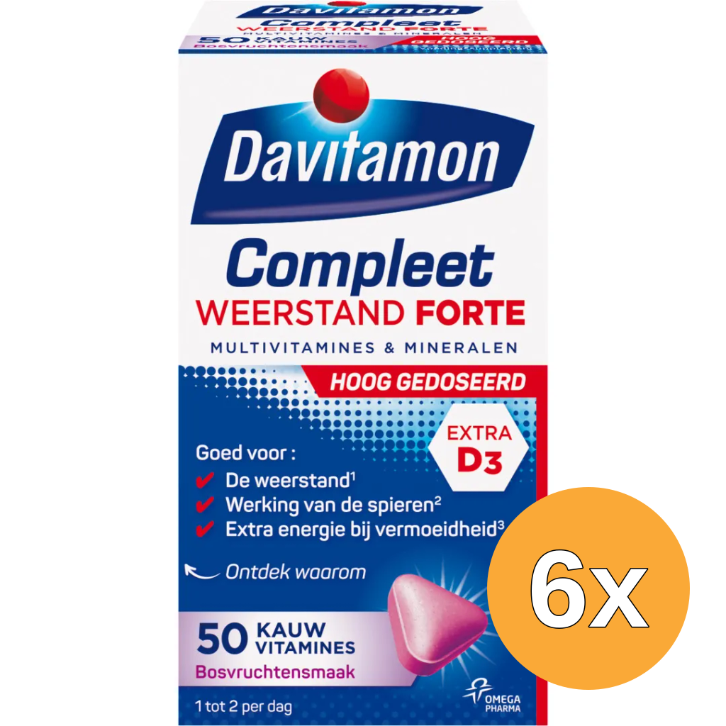 6x Davitamon Compleet weerstand forte (50 tabletten)