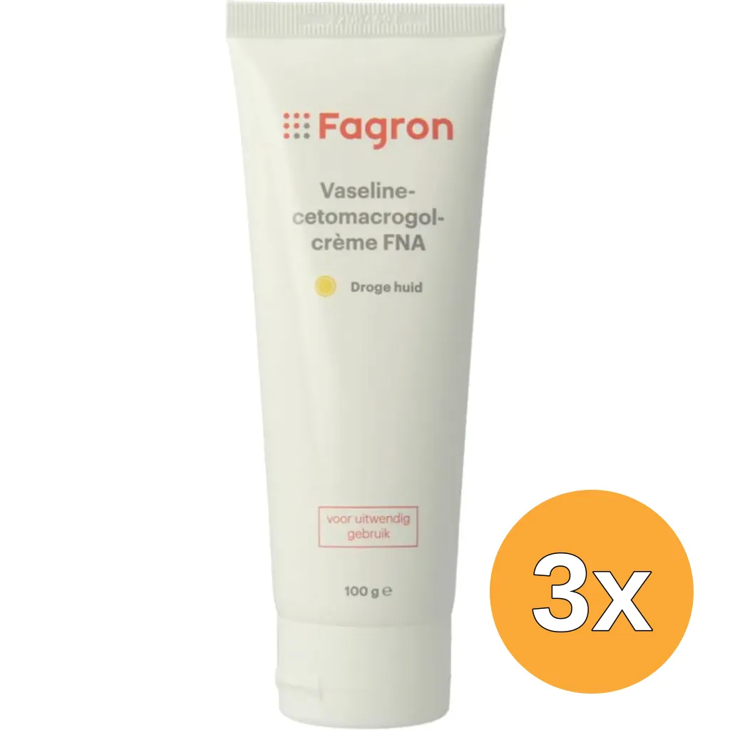 3x Fagron Vaselinecetomacrogol creme (100 gr)