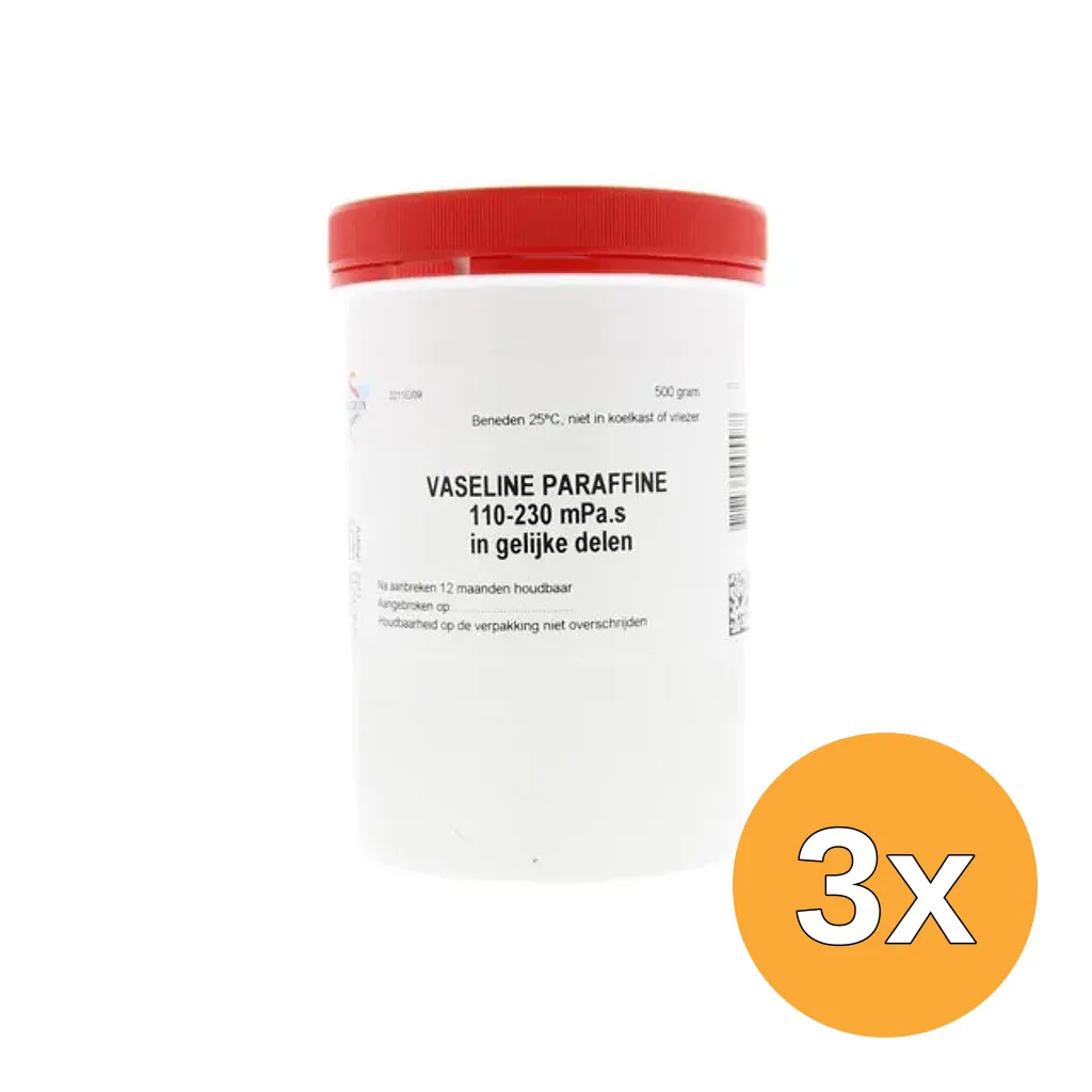 3x Fagron Vaseline paraffine zalf (500 gr)