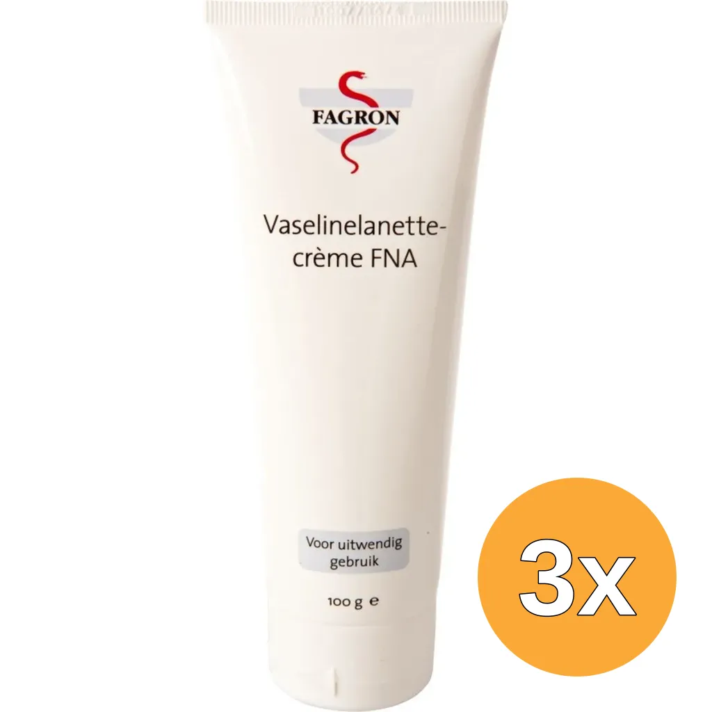 3x Fagron Vaseline Lanettecreme FNA (100 gr)