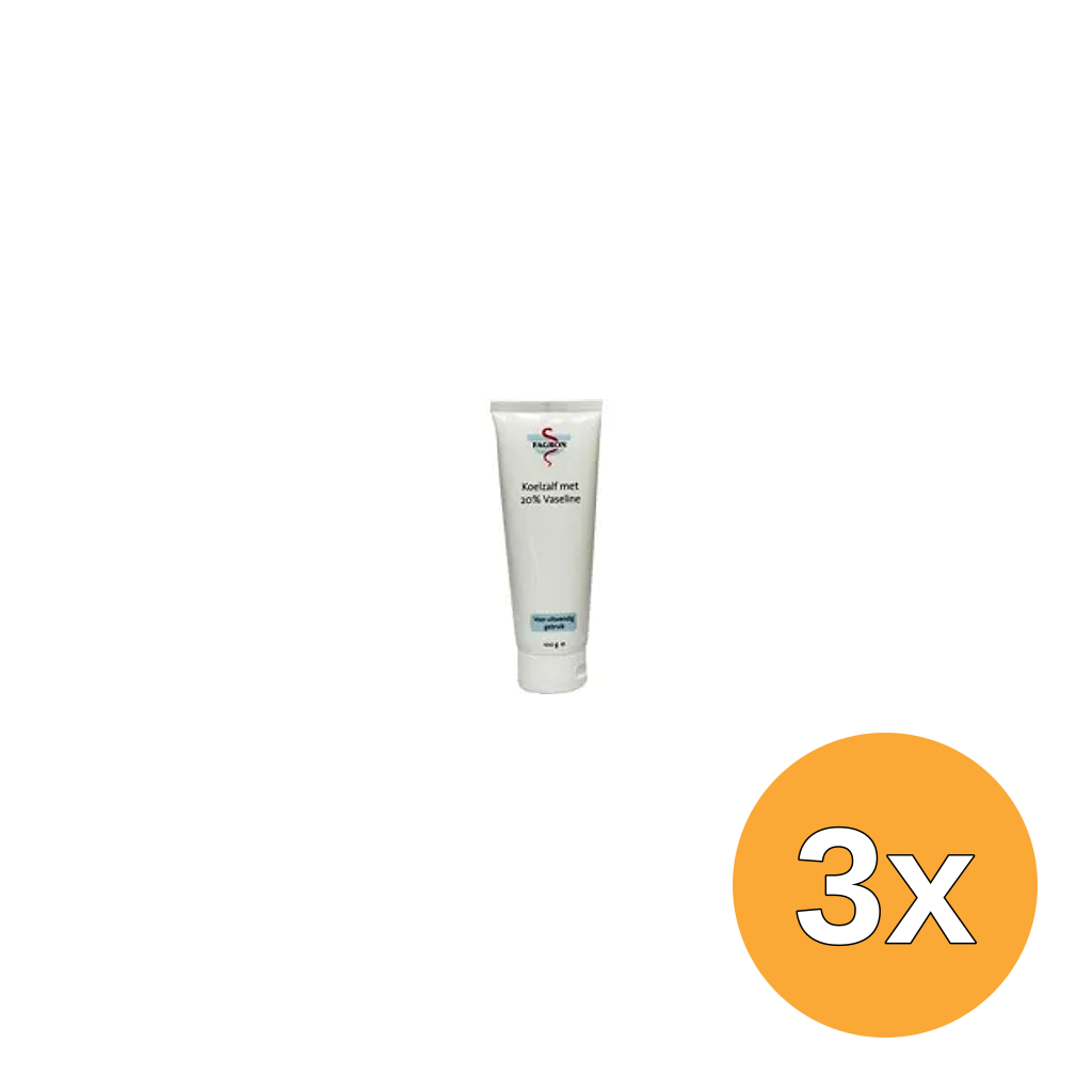 3x Fagron Koelzalf met 20% vaseline (100 gr)