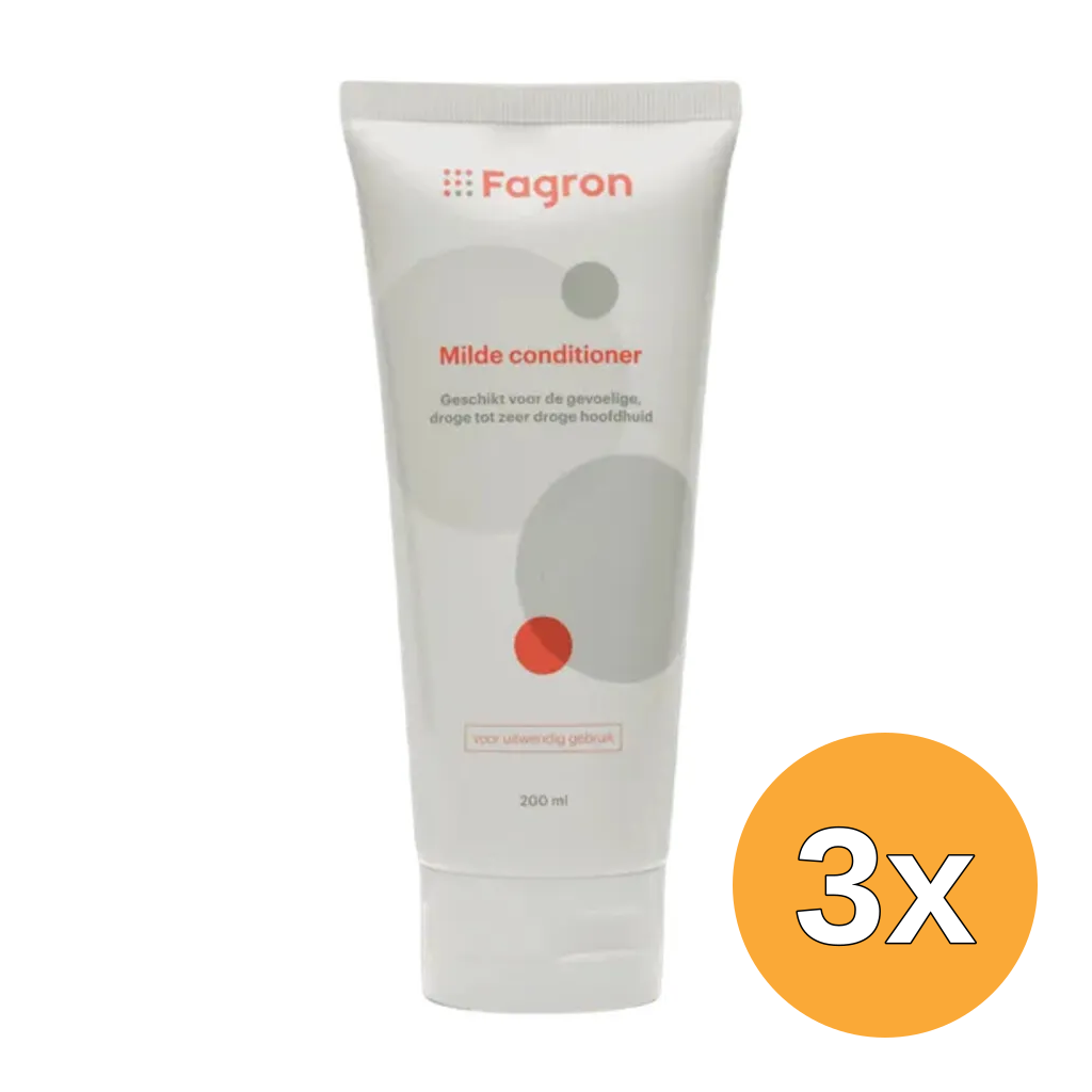 3x Fagron Milde Conditioner voor Gevoelige/Droge Hoofdhuid (200 ml)