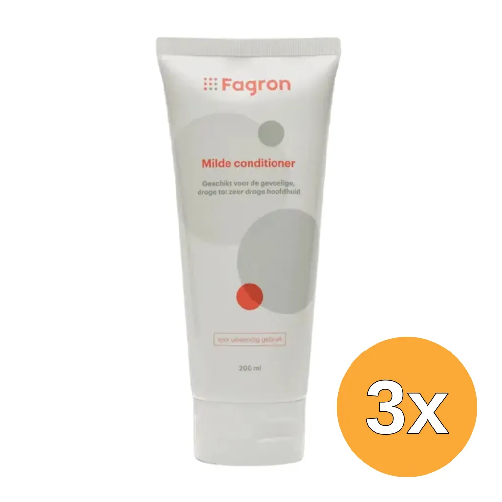 3x Fagron Milde Conditioner voor Gevoelige/Droge Hoofdhuid (200 ml)