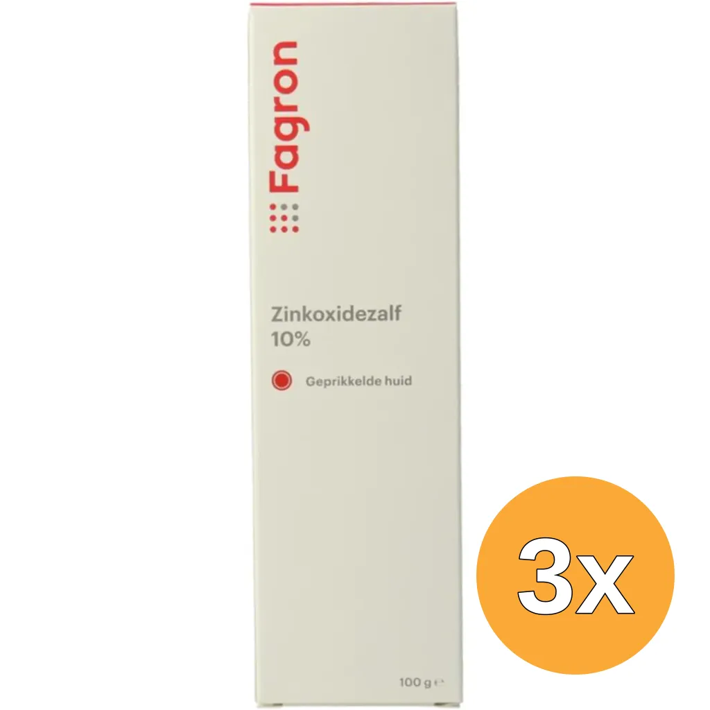 3x Fagron Zinkoxidezalf 10% (100 gr)