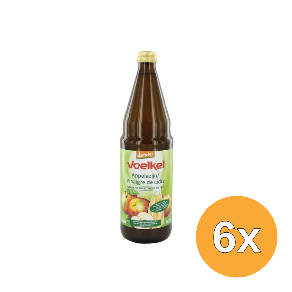 6x Voelkel Appelazijn Demeter Bio (750 ml)
