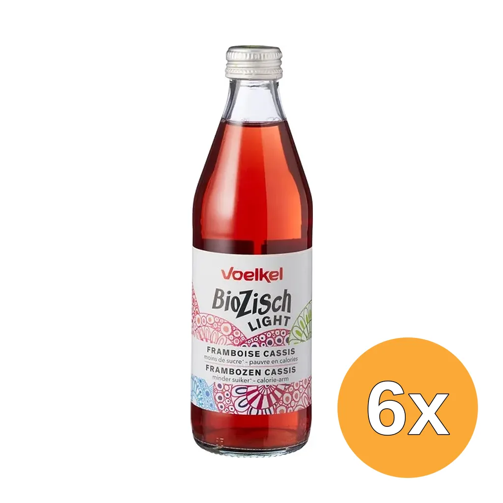 6x Voelkel Frisdrank Raspberry Cassis (330 ml)