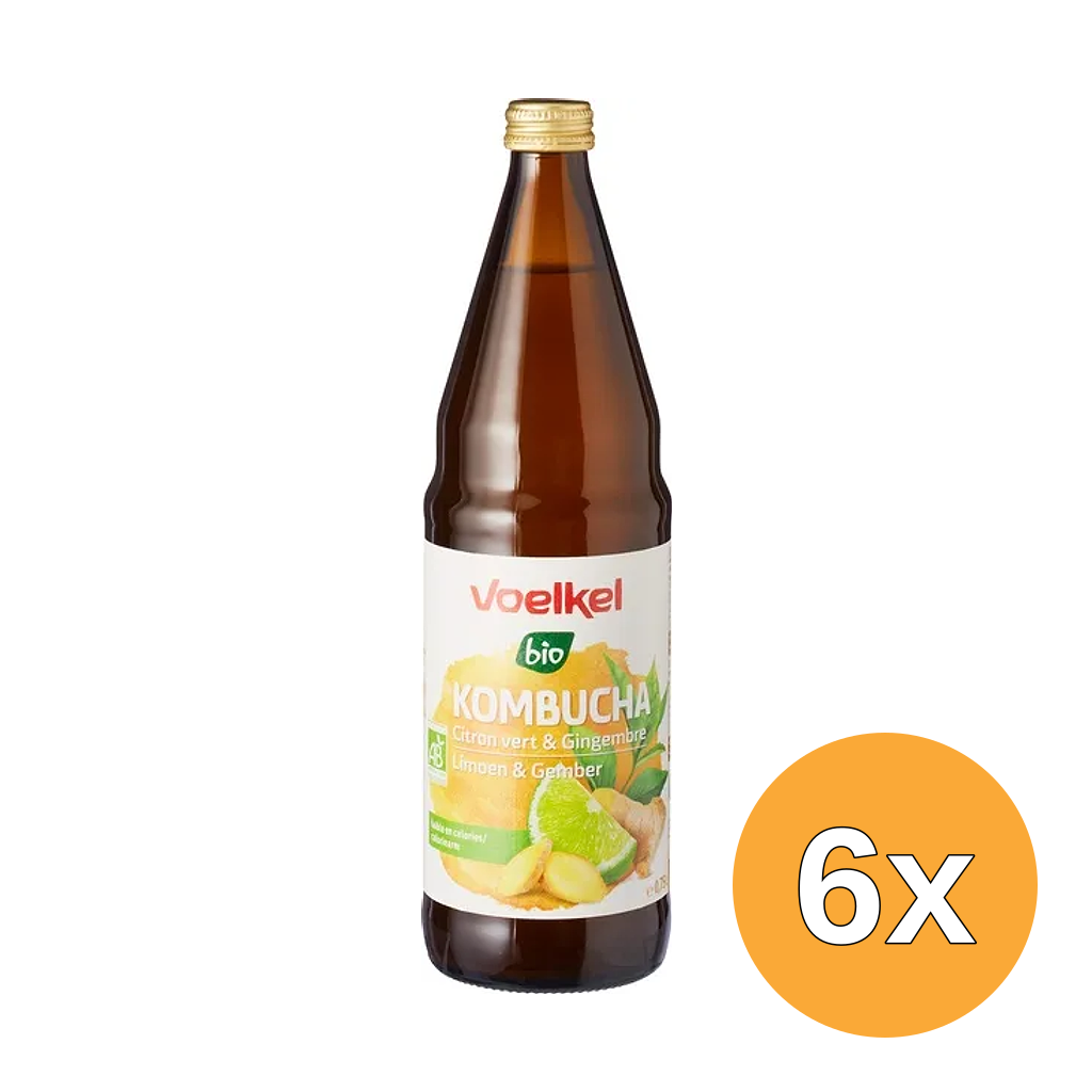 6x Voelkel Kombucha Lime Ginger (750 ml)