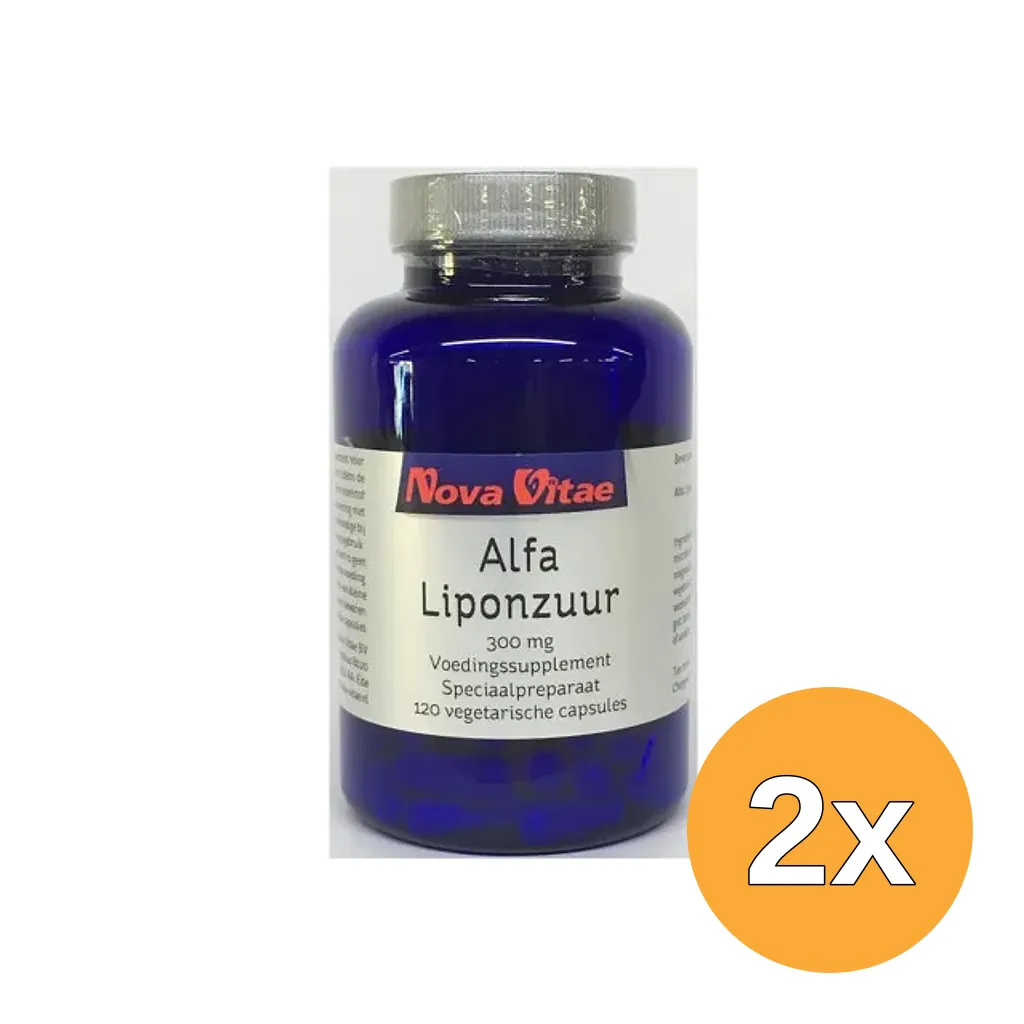 2x Nova Vitae Alfa Liponzuur 300 Mg (120 capsules)