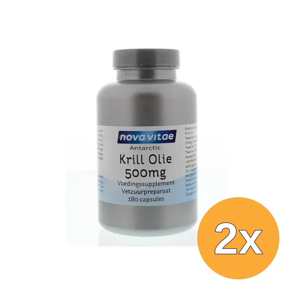 2x Nova Vitae Antarctic Krill Olie 500 Mg (180 capsules)