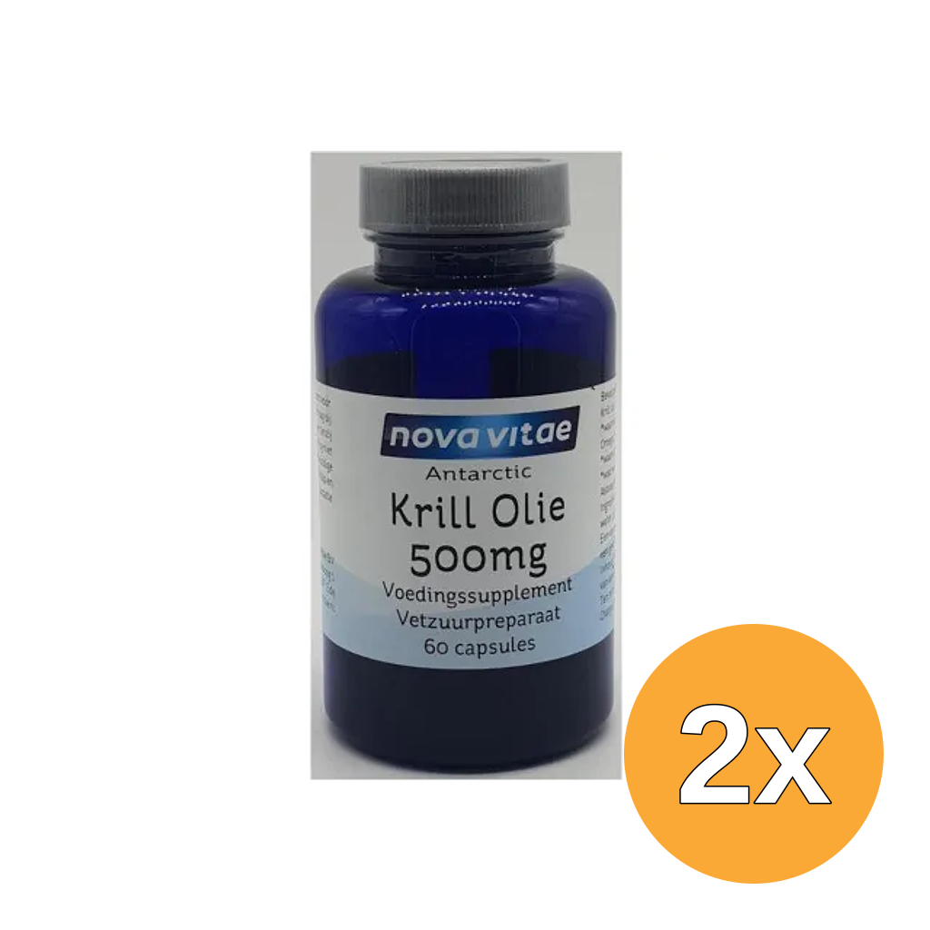 2x Nova Vitae Antarctic Krill Olie 500 Mg (60 capsules)