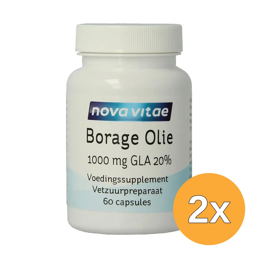 2x Nova Vitae Borage Olie 1000Mg Gla 20% (60 capsules)