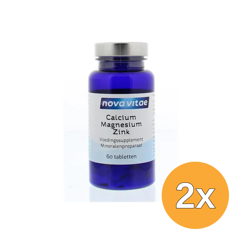 2x Nova Vitae Calcium Magnesium Zink (60 tabletten)