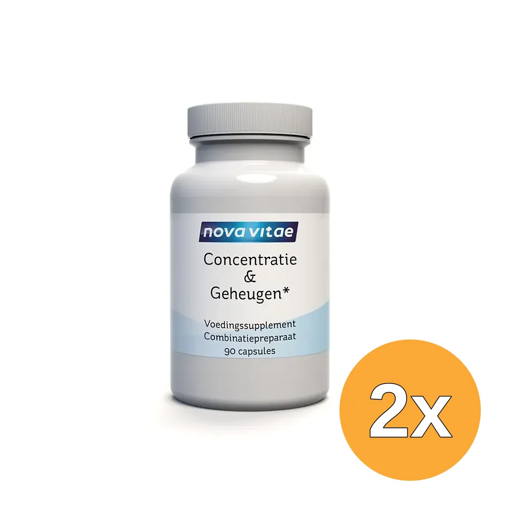 2x Nova Vitae Concentratie & Geheugen (90 capsules)