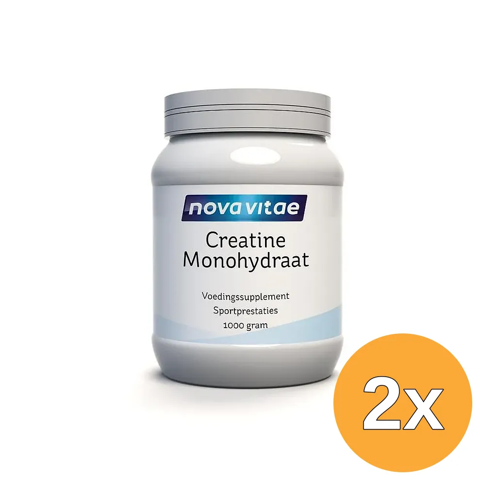 2x Nova Vitae Creatine monohydraat (1000 gr)
