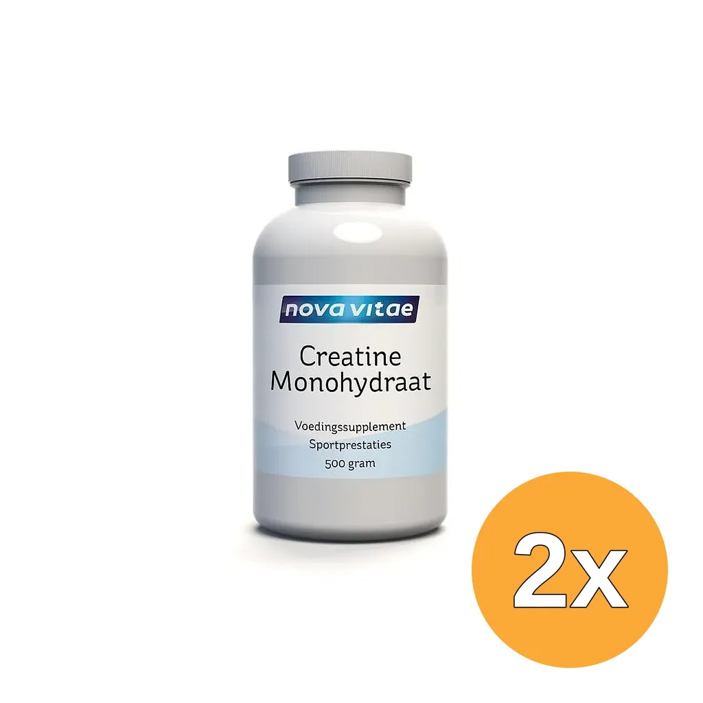 2x Nova Vitae Creatine monohydraat (500 gr)