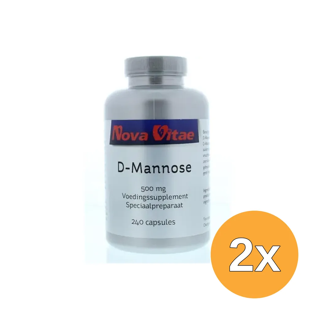 2x Nova Vitae D-Mannose 500 mg (240 capsules)