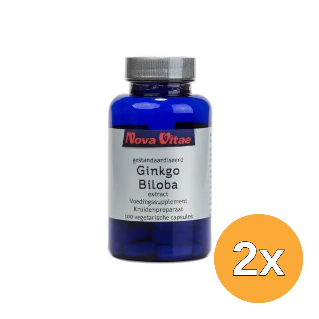 2x Nova Vitae Ginkgo biloba extract 120 mg (100 vega capsules)