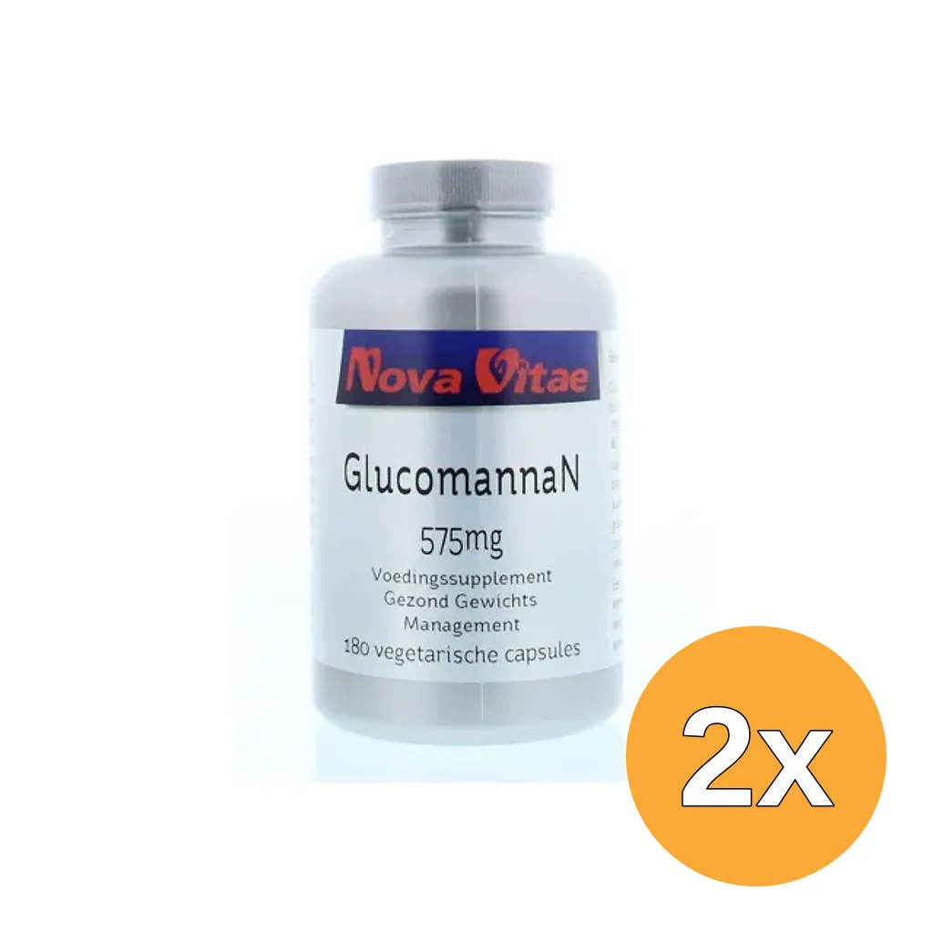 2x Nova Vitae Glucomannan konjac (180 capsules)