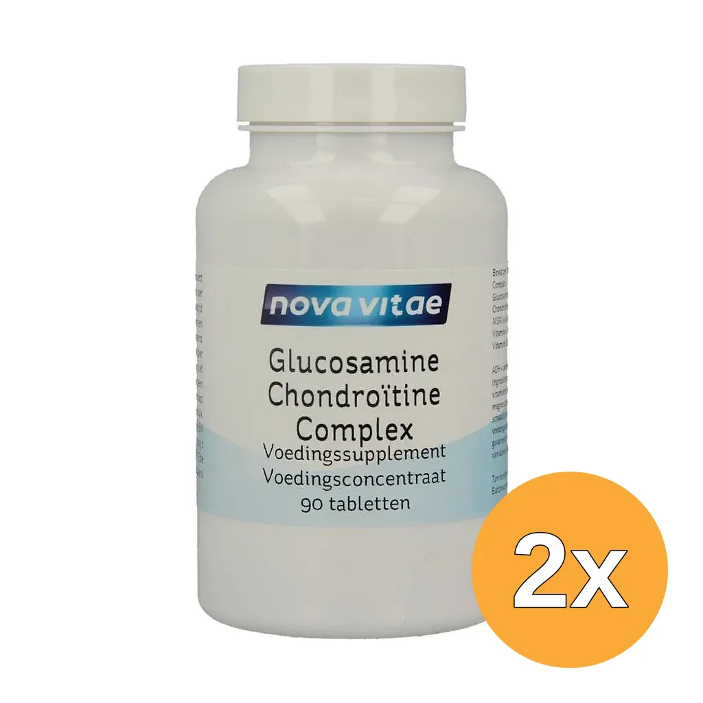 2x Nova Vitae Glucosamine Chondroitine Compl Ex Met Msm (90 tabletten)