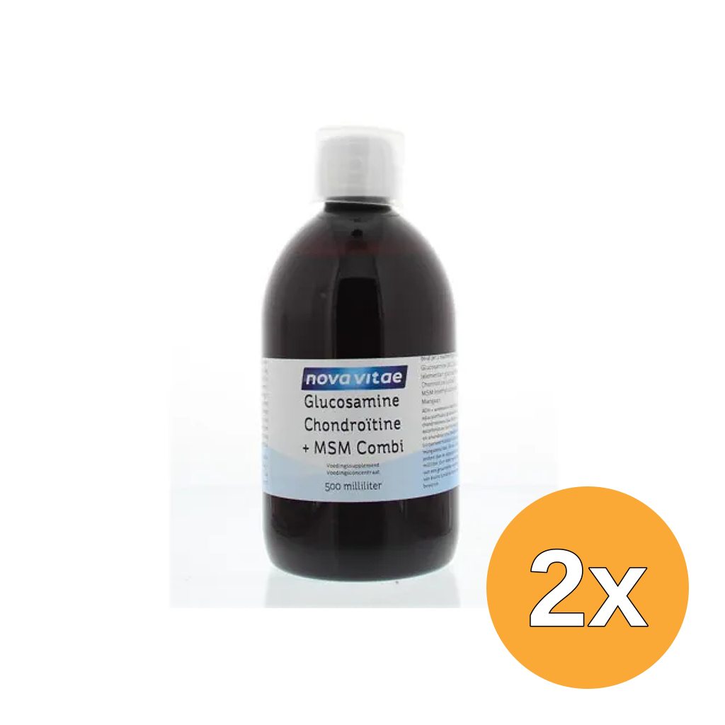 2x Nova Vitae Glucosamine Chondroitine Msm Combi (500 ml)