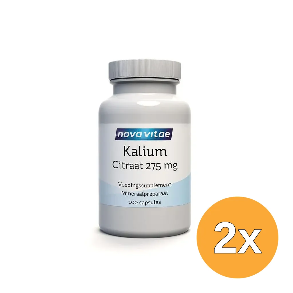 2x Nova Vitae Kalium citraat 275mg (100 capsules)