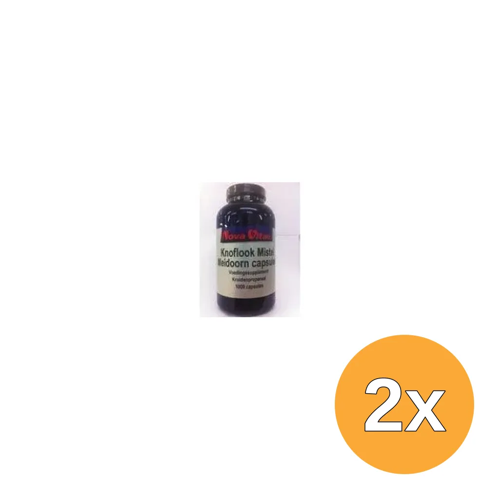 2x Nova Vitae Knoflook mistel meidoorn (1000 capsules)