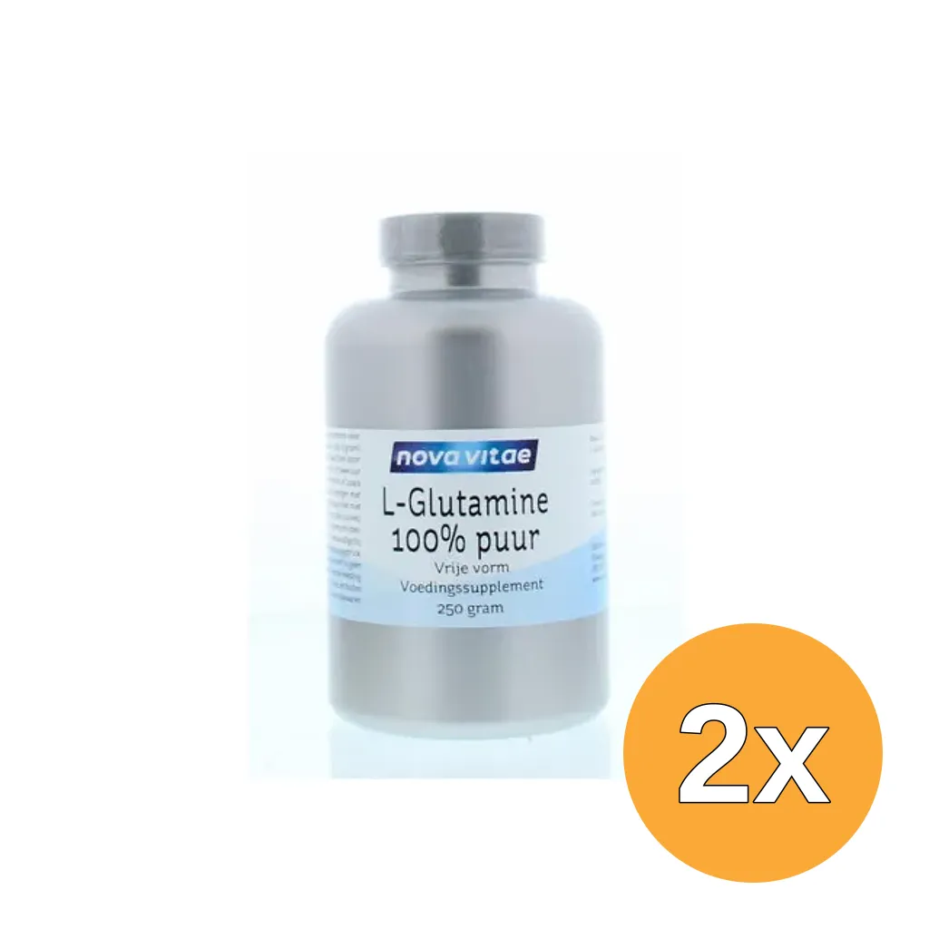 2x Nova Vitae L-Glutamine 100% puur (250 gr)