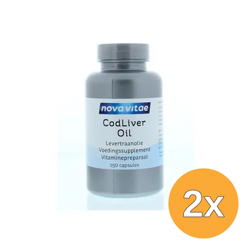 2x Nova Vitae Levertraan A & D (150 capsules)