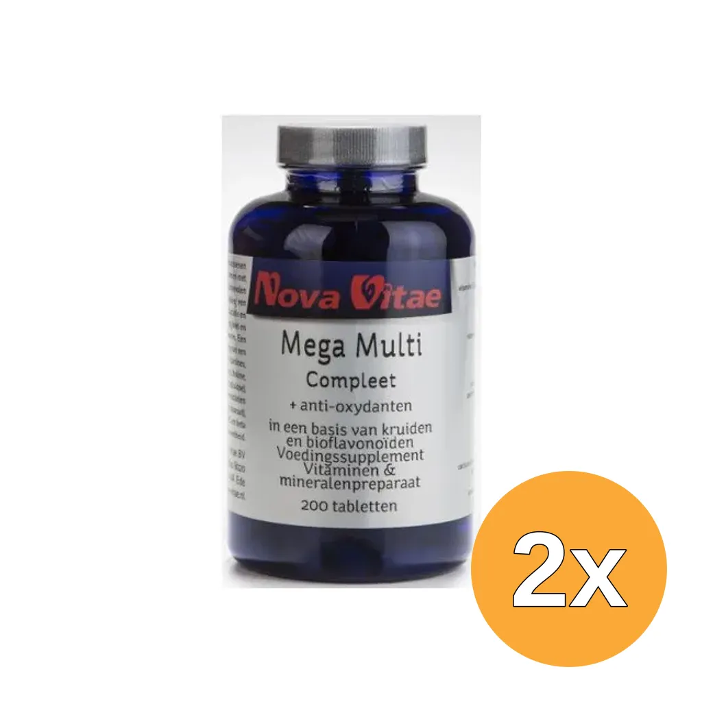 2x Nova Vitae Mega multi compleet (200 tabletten)