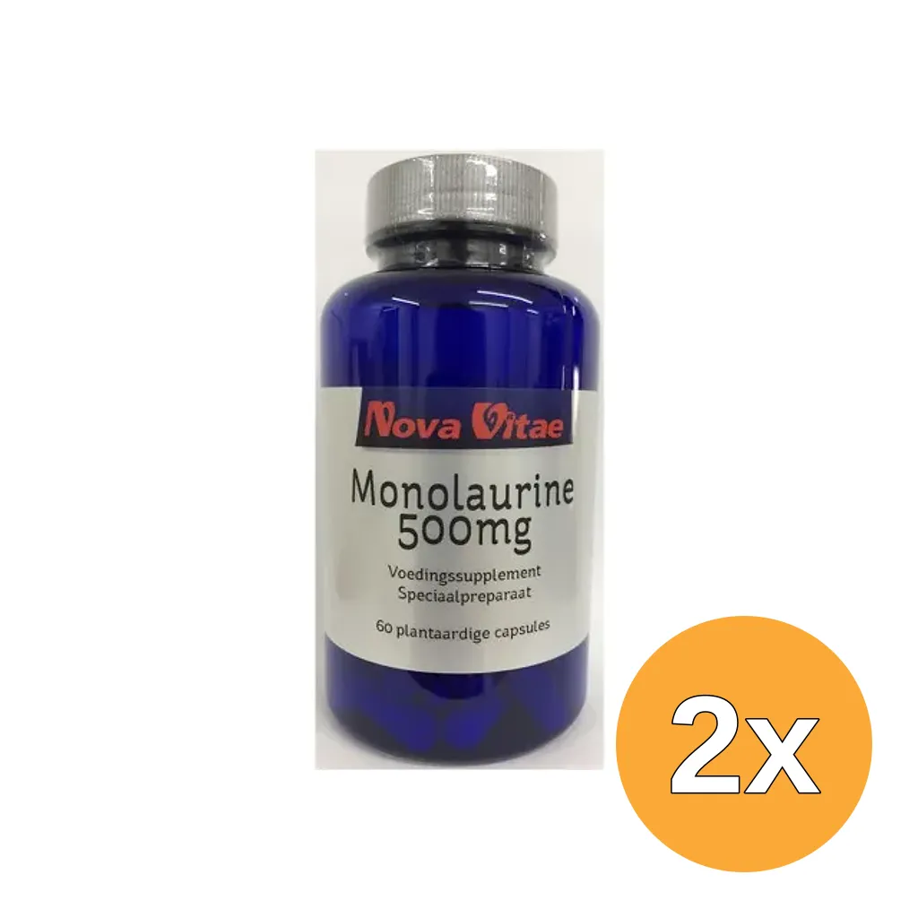 2x Nova Vitae Monolaurine 500 Mg (60 vega capsules)