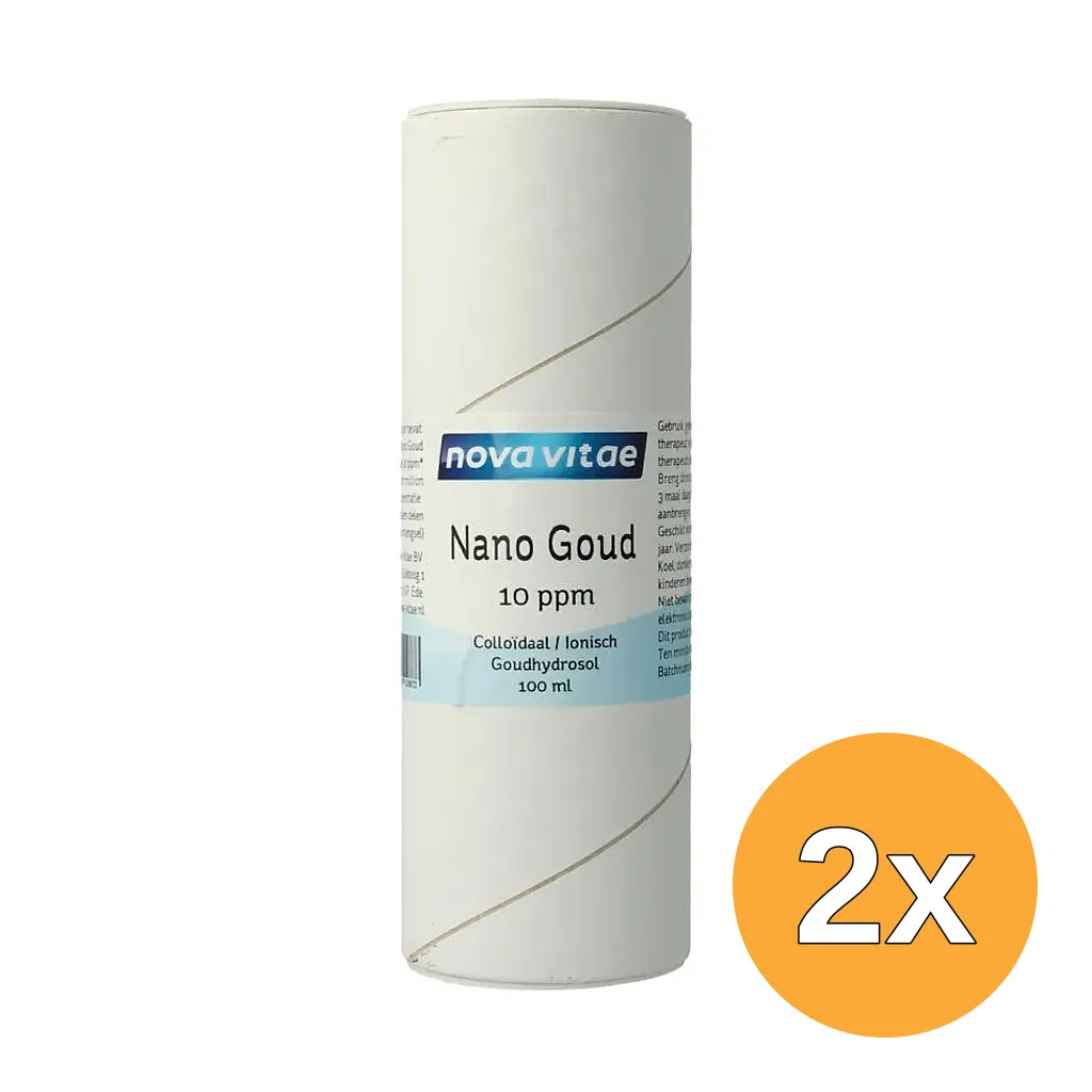 2x Nova Vitae Nano / Colloidaal Goud 10Ppm (100 ml)