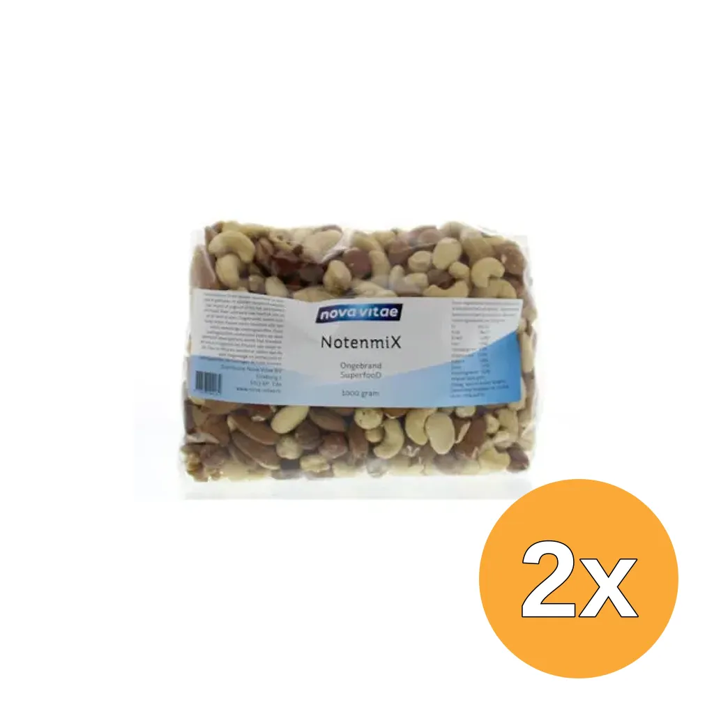 2x Nova Vitae Notenmix Ongebrand (1000 gr)