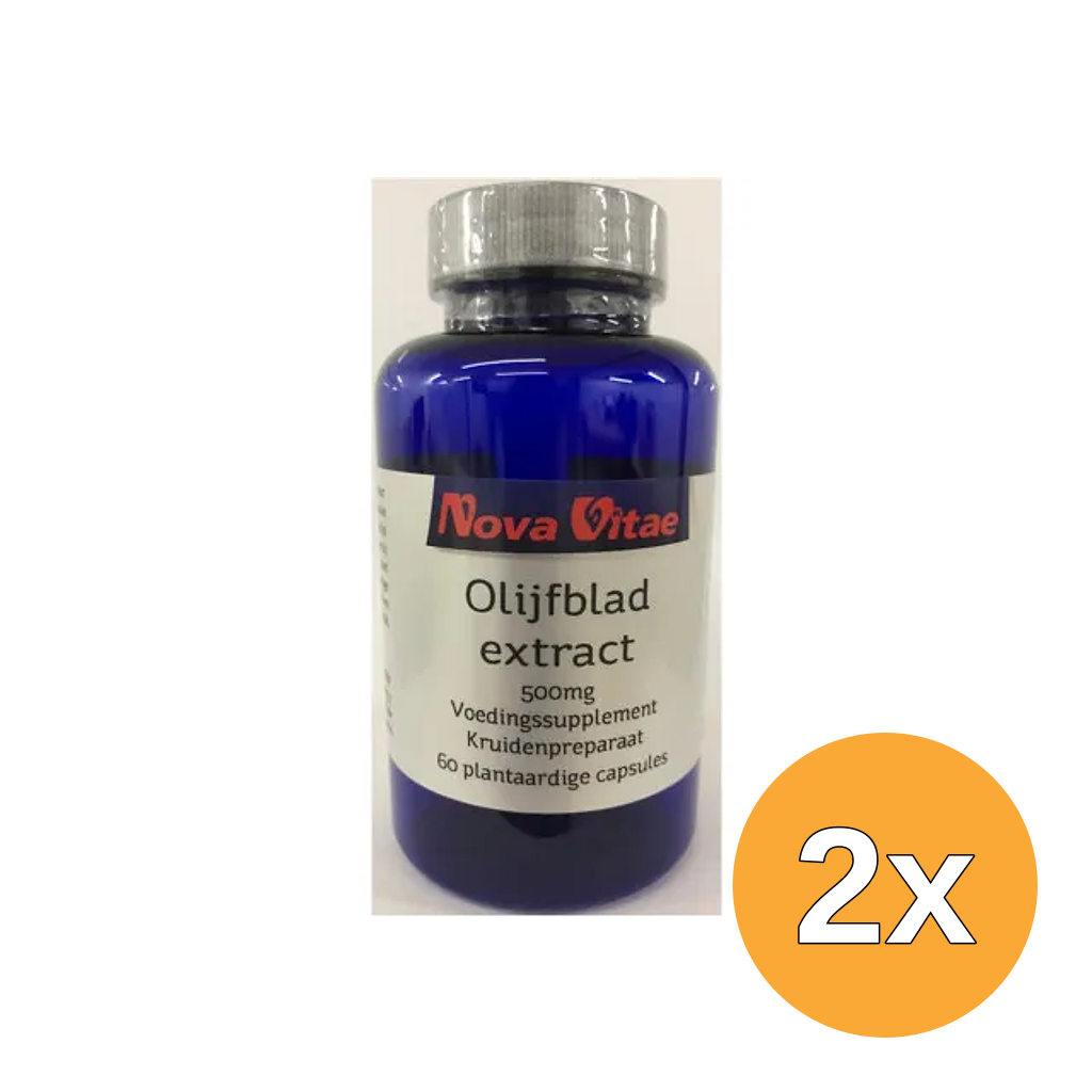 2x Nova Vitae Olijfblad Extract 500 Mg (60 vega capsules)