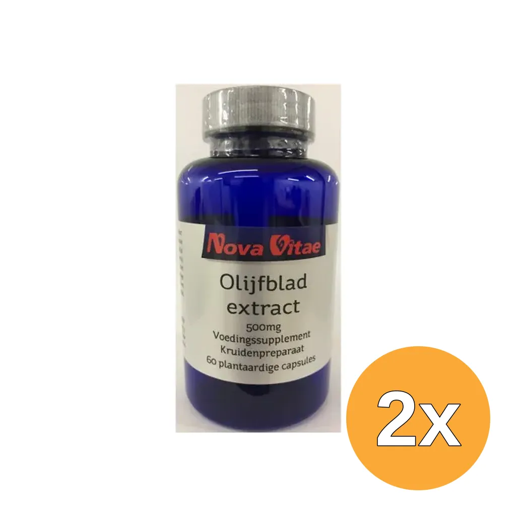 2x Nova Vitae Olijfblad Extract 500 Mg (60 vega capsules)