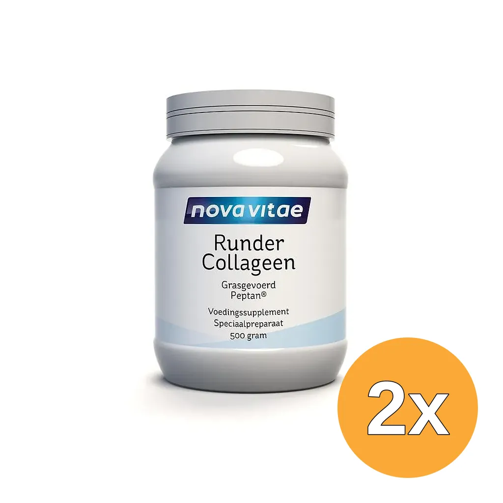 2x Nova Vitae Runder Collageengras Gevoerd Peptan (500 gr)
