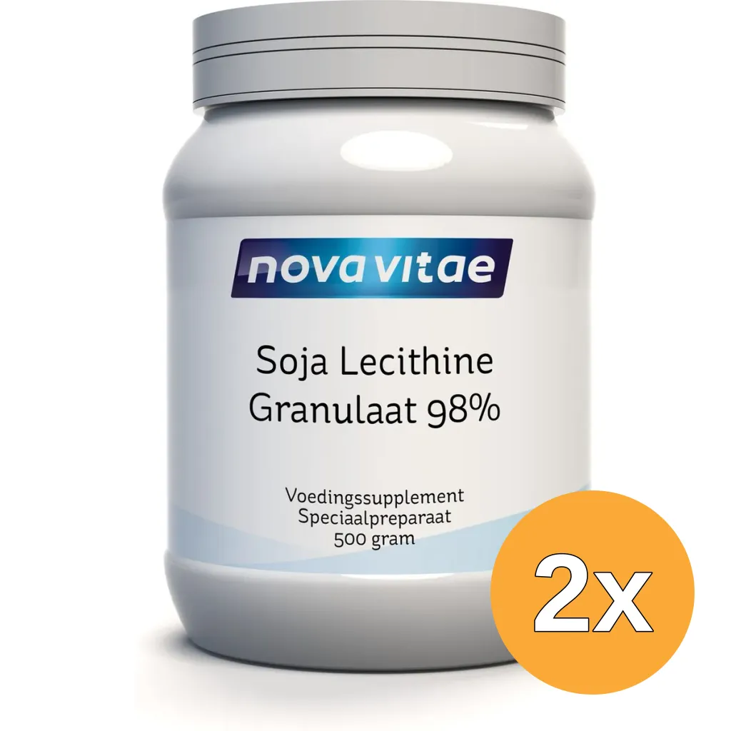 2x Nova Vitae Soja Lechitinegranulaat 98% (500 gr)